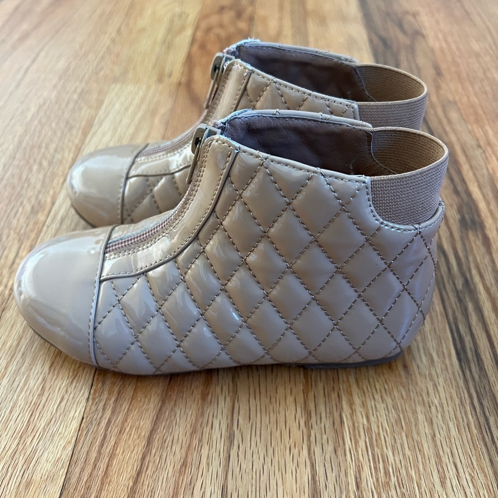Age of Innocence Patent Leather Nicole Quilted boots